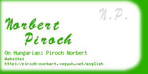 norbert piroch business card